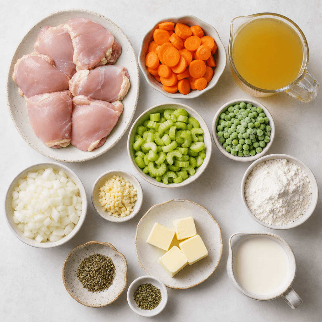 Instant Pot Chicken and Dumplings ingredients