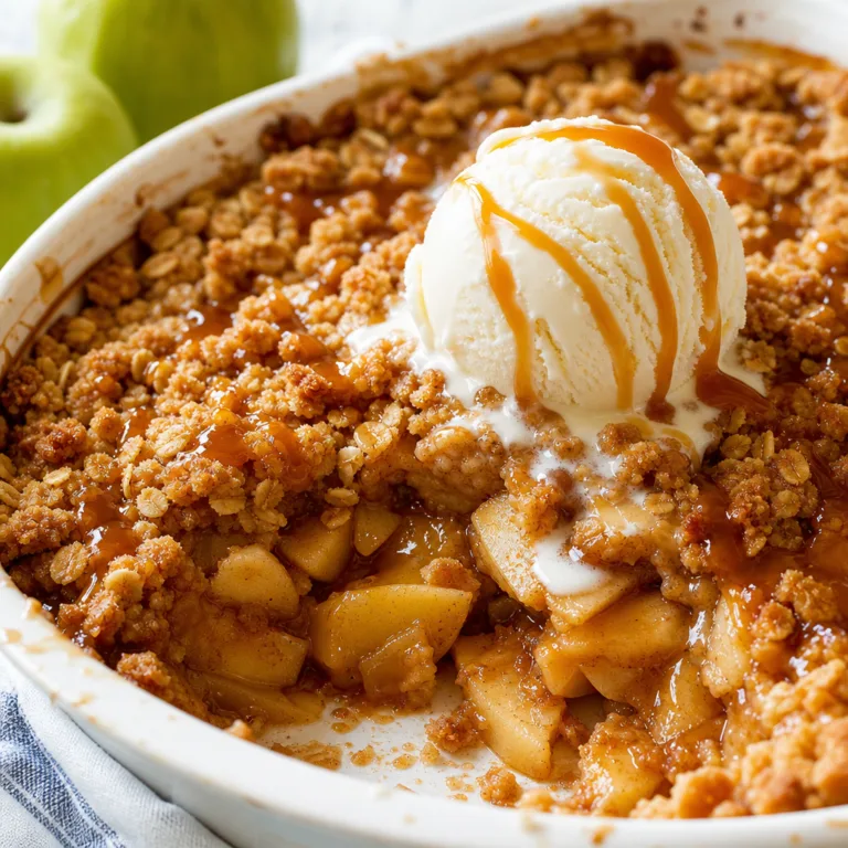 Salted Caramel Apple Crumble