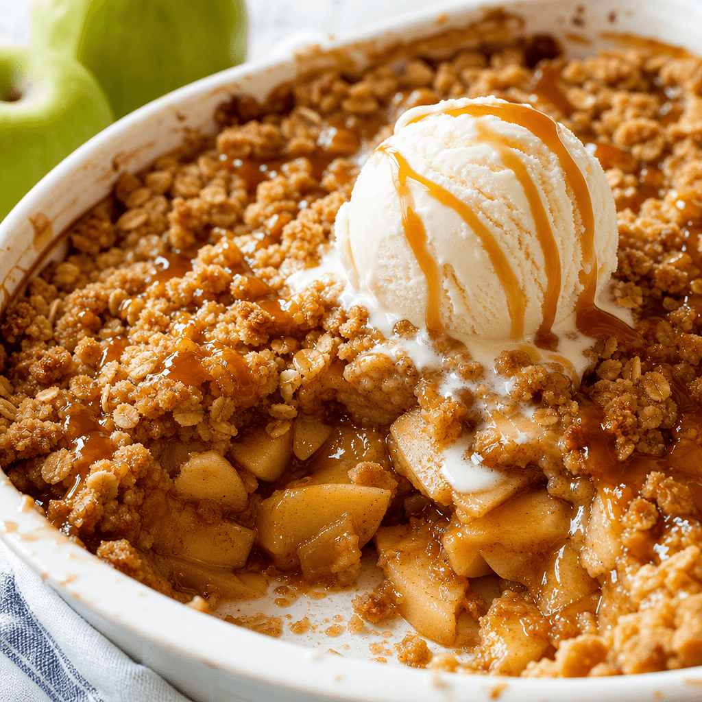 Salted Caramel Apple Crumble