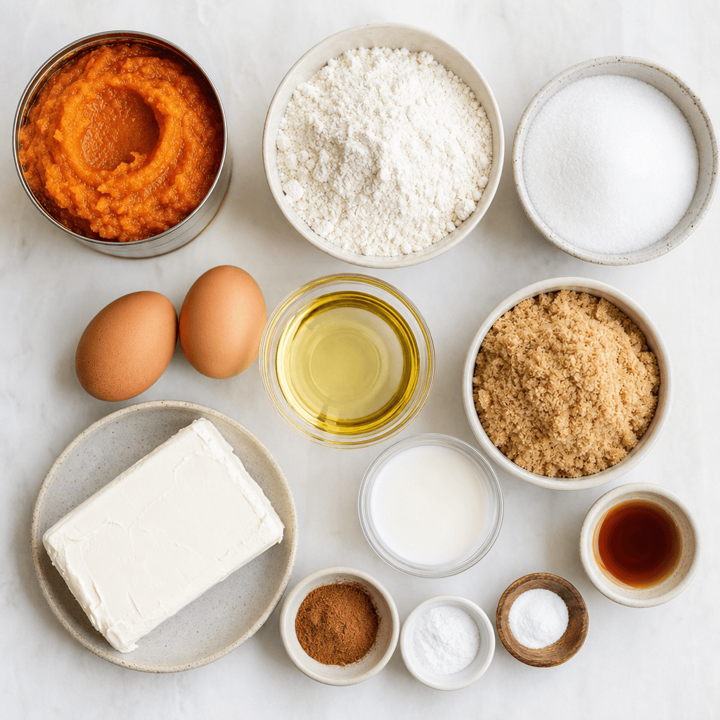 Pumpkin Cream Cheese Muffins ingredients
