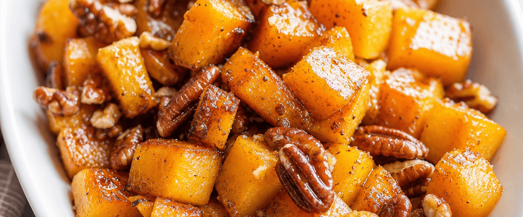 Maple Pecan Roasted Butternut Squash Recipe