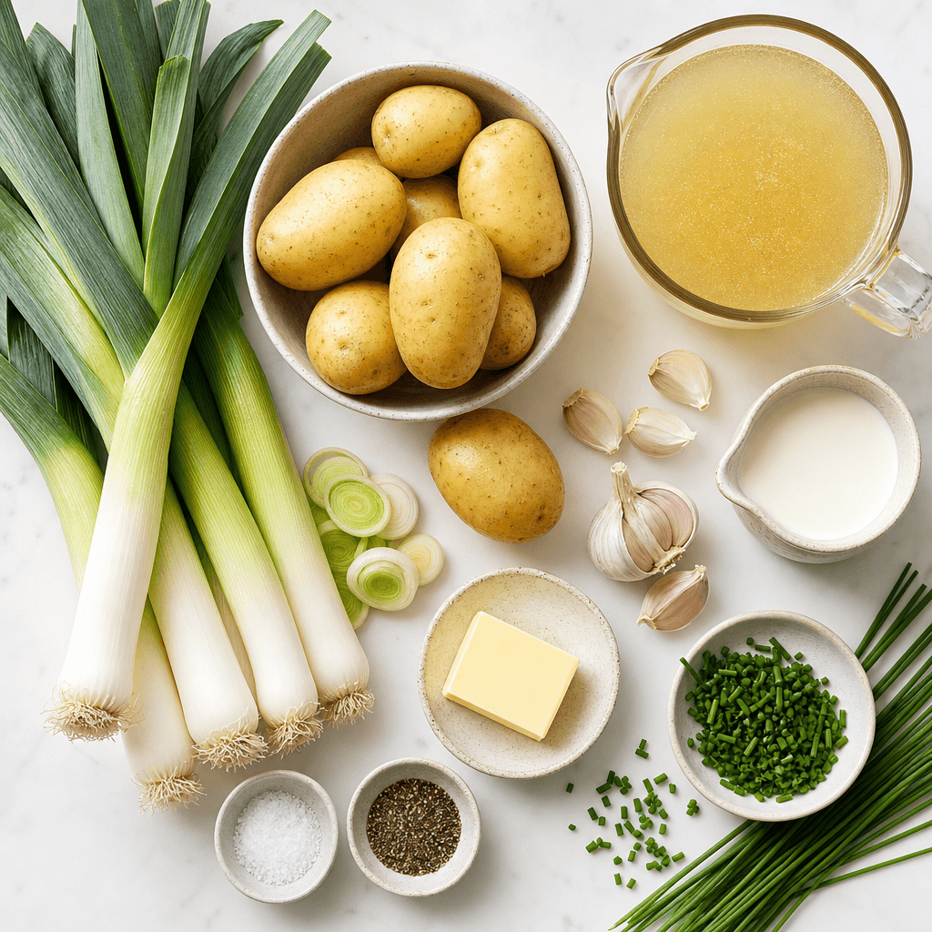 Cozy Instant Pot Potato Leek Soup Recipe ingredients