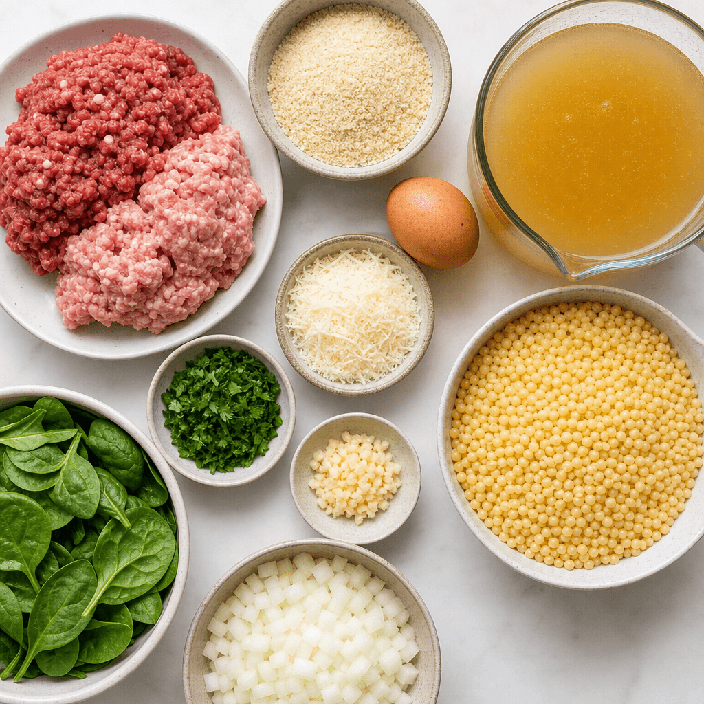 Instant Pot Italian Wedding Soup ingredients