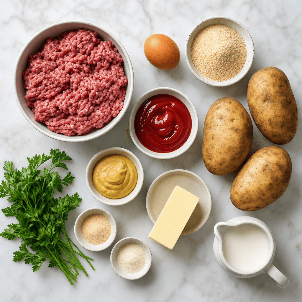 Instant Pot Meatloaf and Mashed Potatoes ingredients