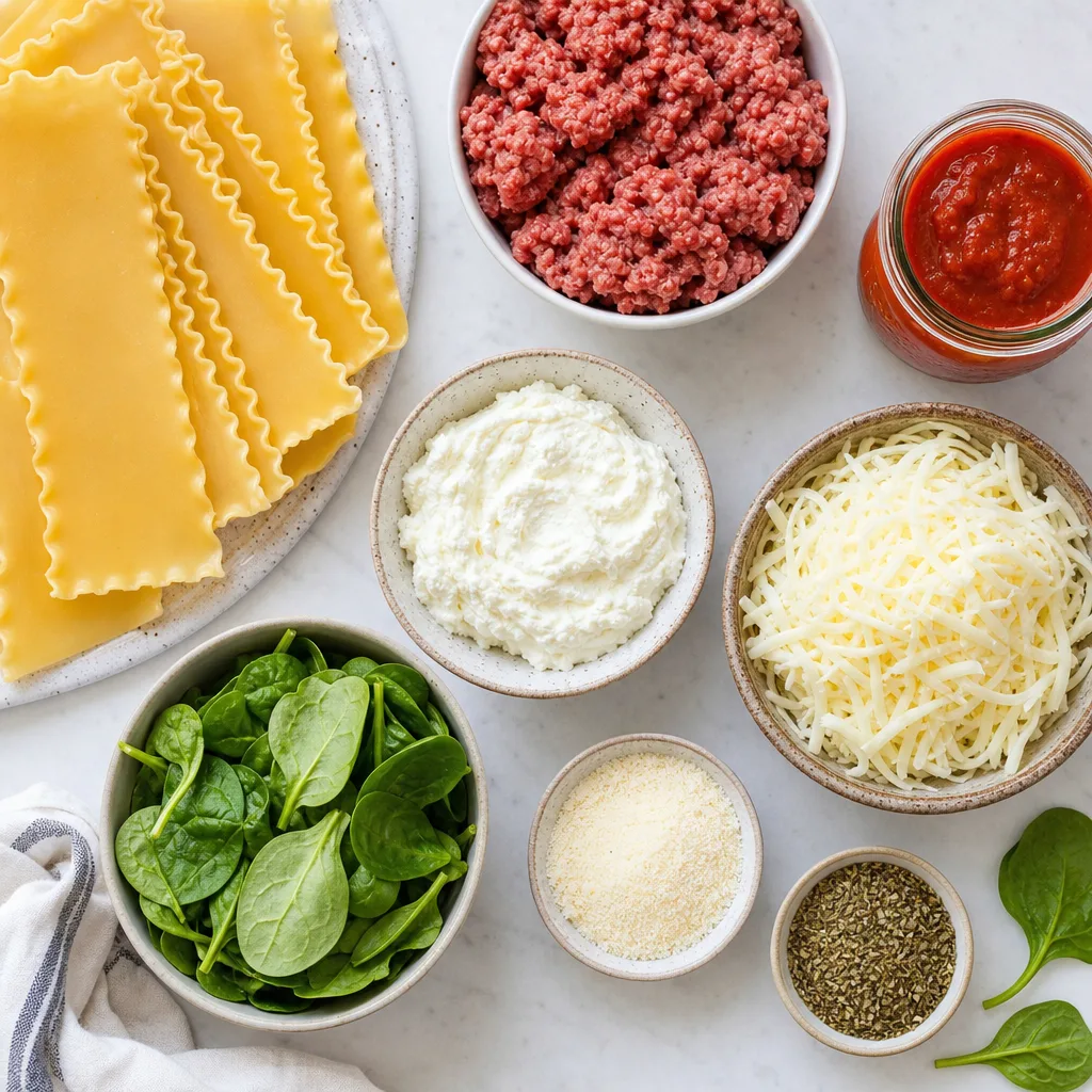 Crockpot Lasagna (Easy No-Boil Slow Cooker Recipe) ingredients