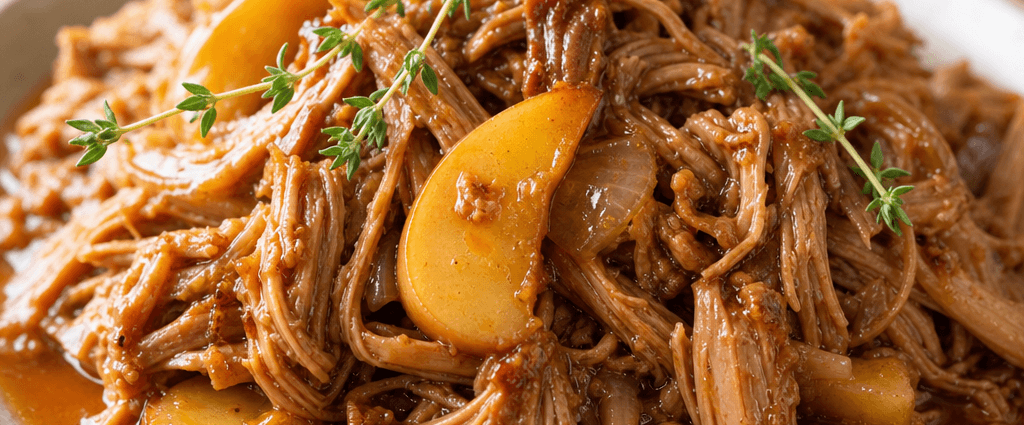 Slow Cooker Apple Cider Braised Pulled Pork