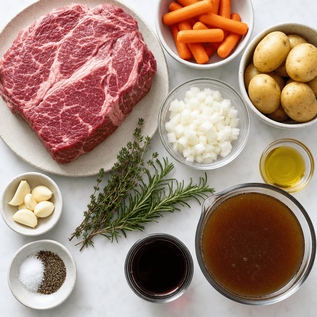 Instant Pot Pot Roast (Tender, Comforting & Easy) ingredients