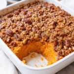 Delicious Sweet Potato Casserole with Crunchy Pecan Topping