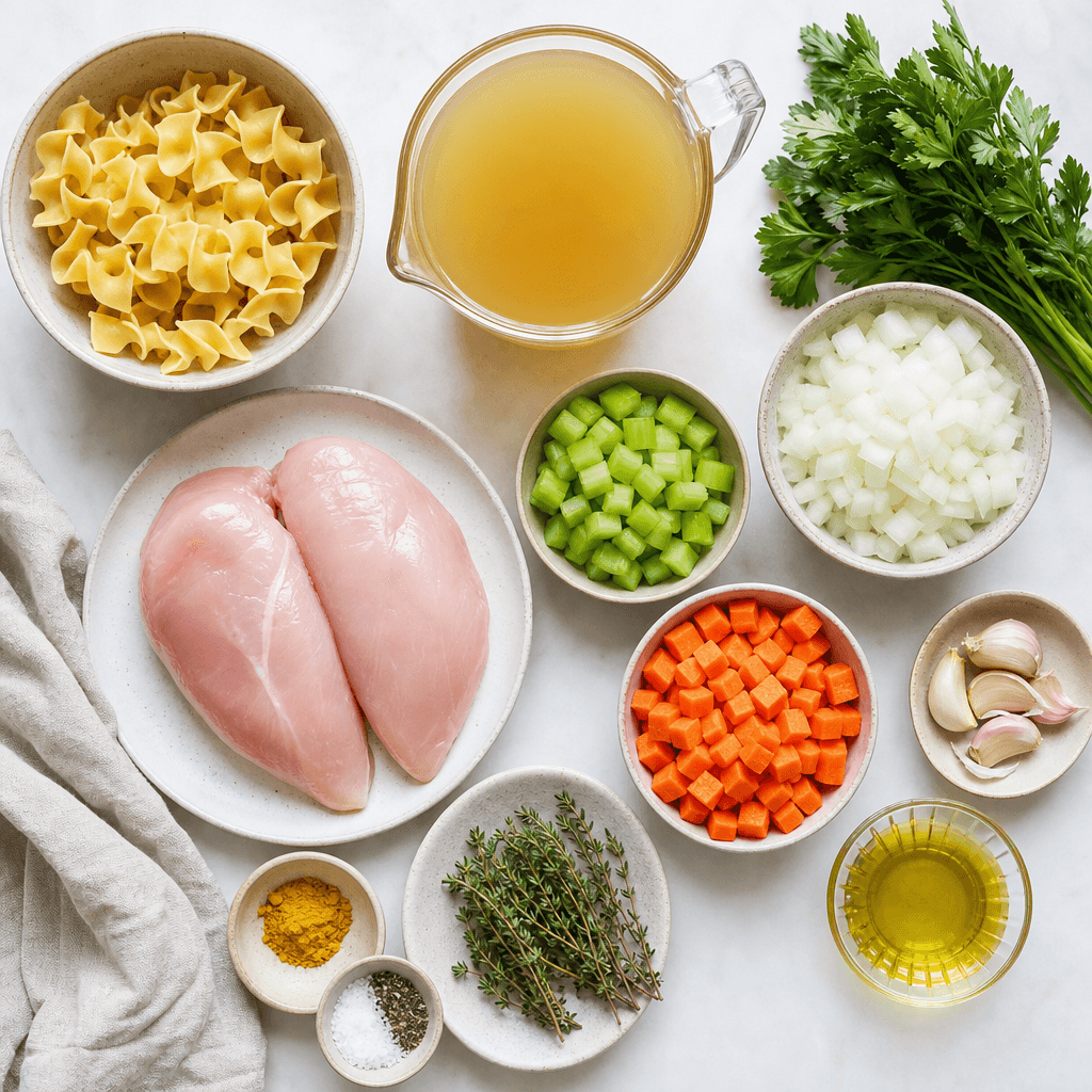 Instant Pot Chicken Noodle Soup (Cozy & Easy) ingredients