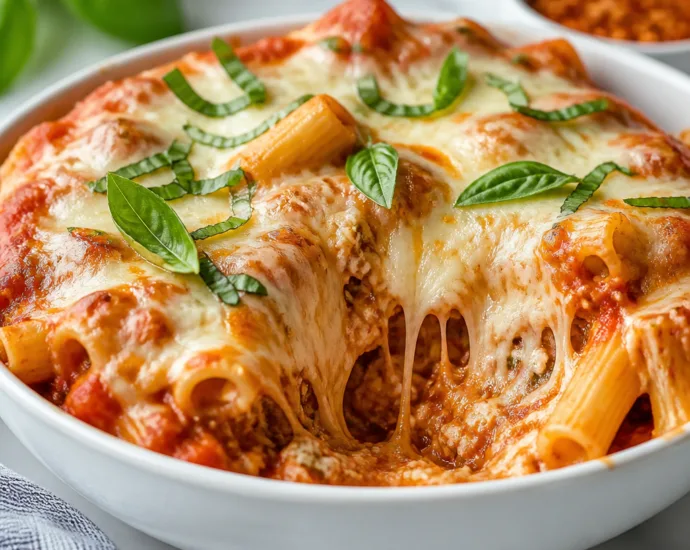 Easy Crockpot Baked Ziti Recipe