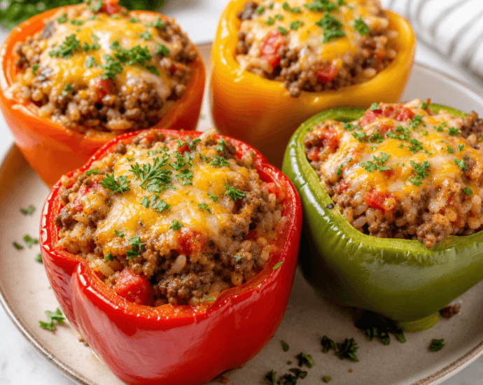 Easy Crockpot Stuffed Peppers Recipe