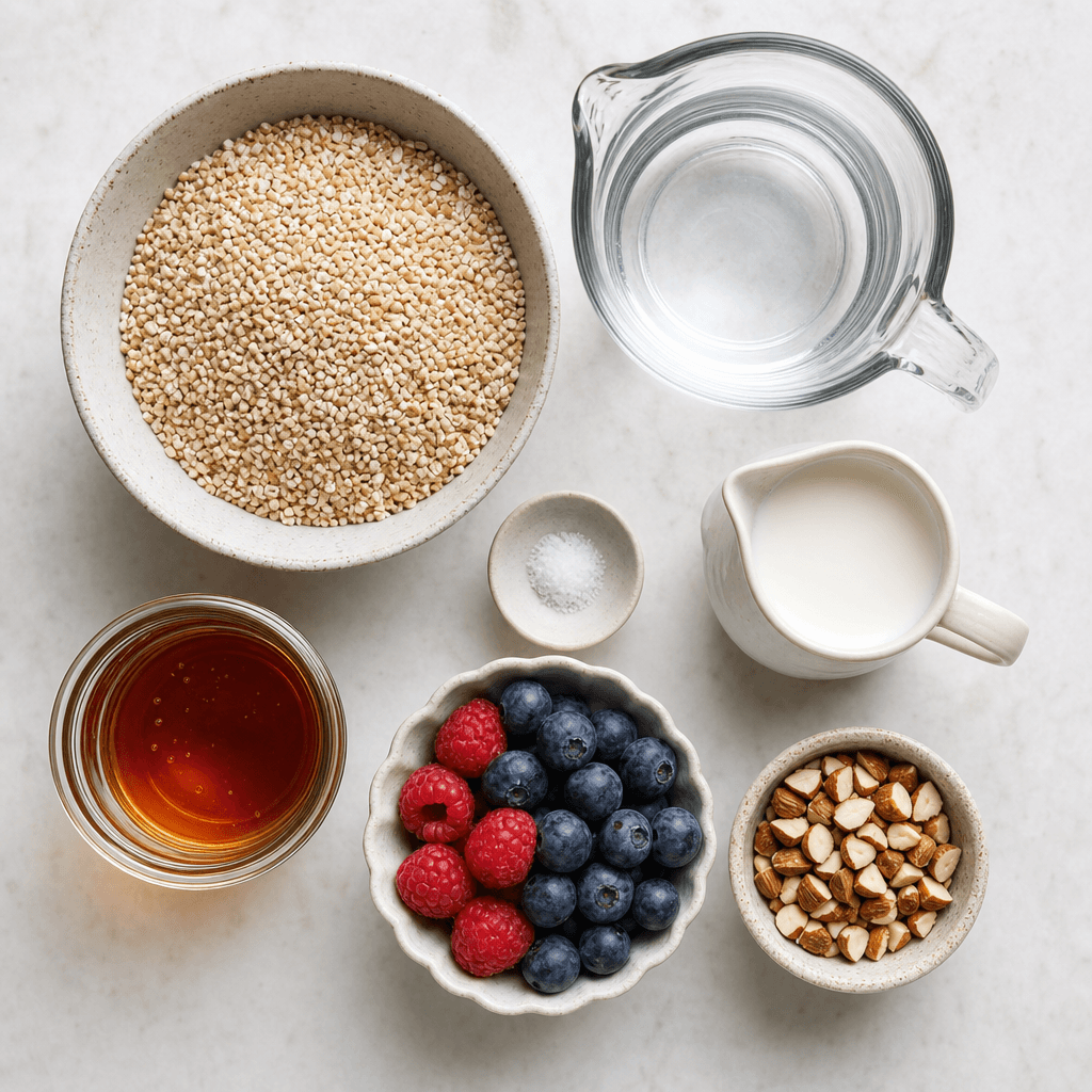 Easy Instant Pot Steel Cut Oats Recipe ingredients