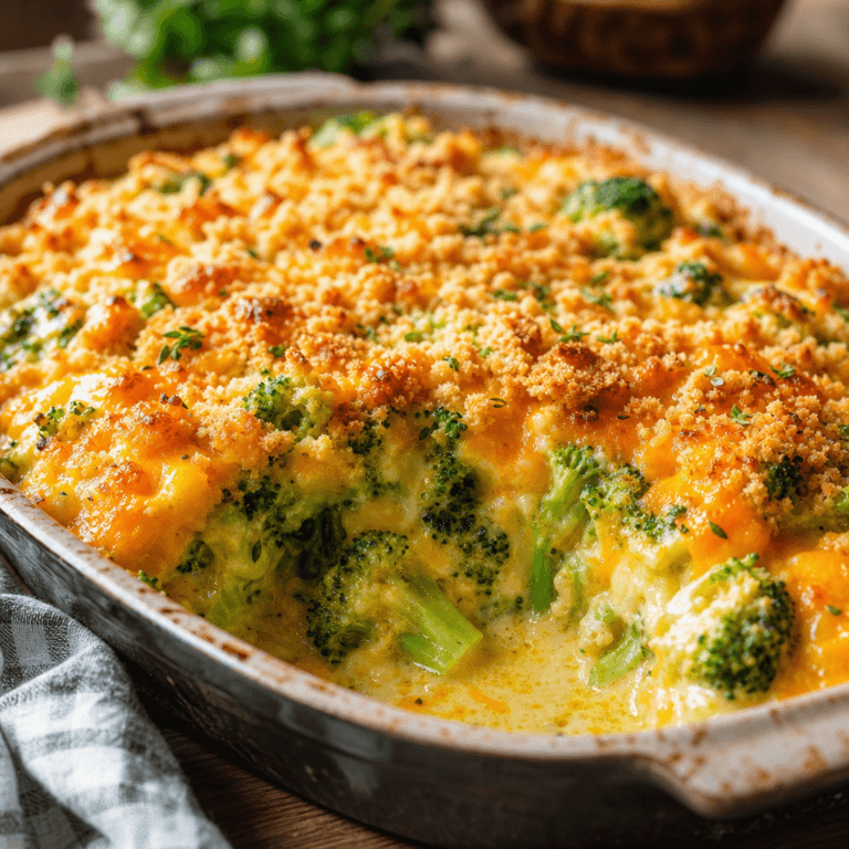 Creamy Broccoli Cheese Casserole Bake