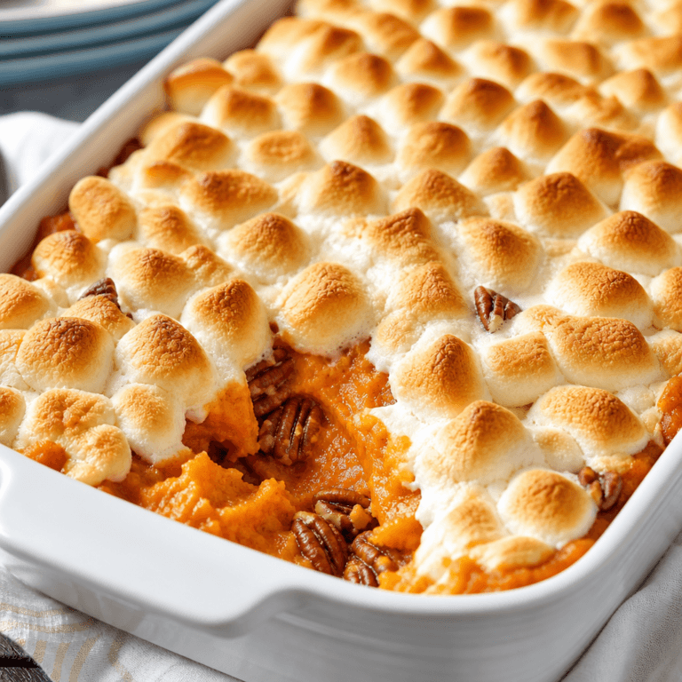 Sweet Potato Casserole with Toasty Marshmallows
