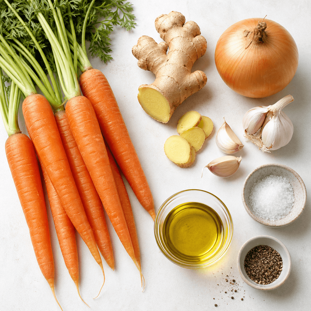 Carrot and Ginger Soup ingredients