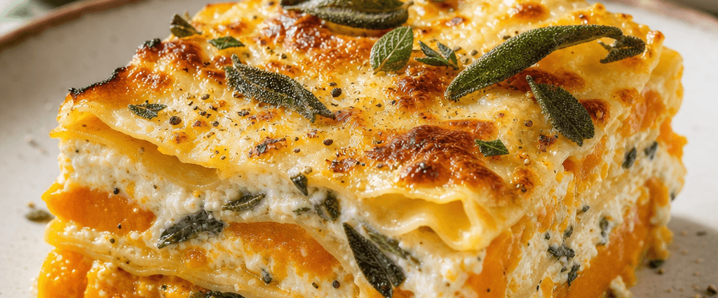 Creamy Butternut Squash Lasagna with Fresh Sage Ricotta