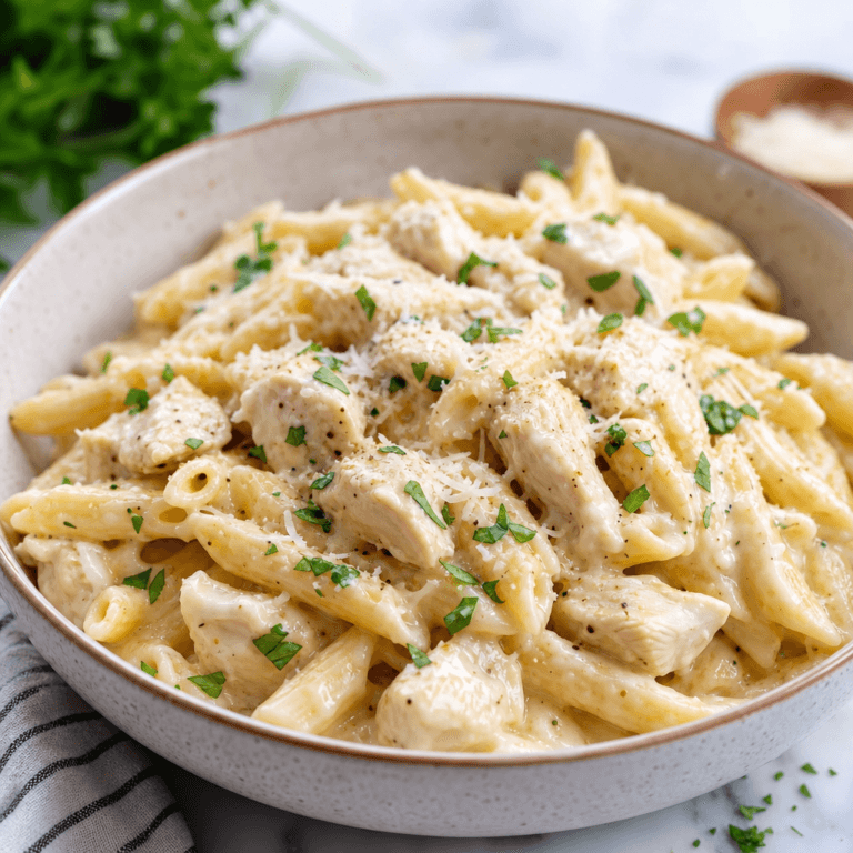 Instant Pot Chicken Alfredo Pasta (One Pot)