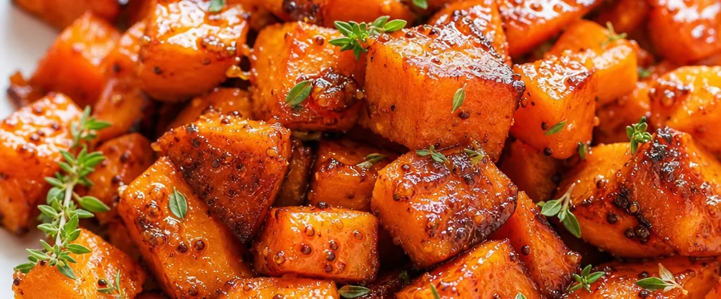 Maple Dijon Roasted Sweet Potatoes
