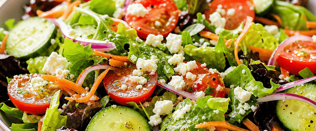 Fresh Garden Salad with Light Lemon Vinaigrette