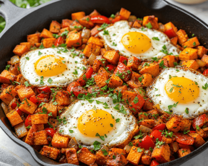 Sweet Potato Hash with Eggs Ready in 30 Minutes