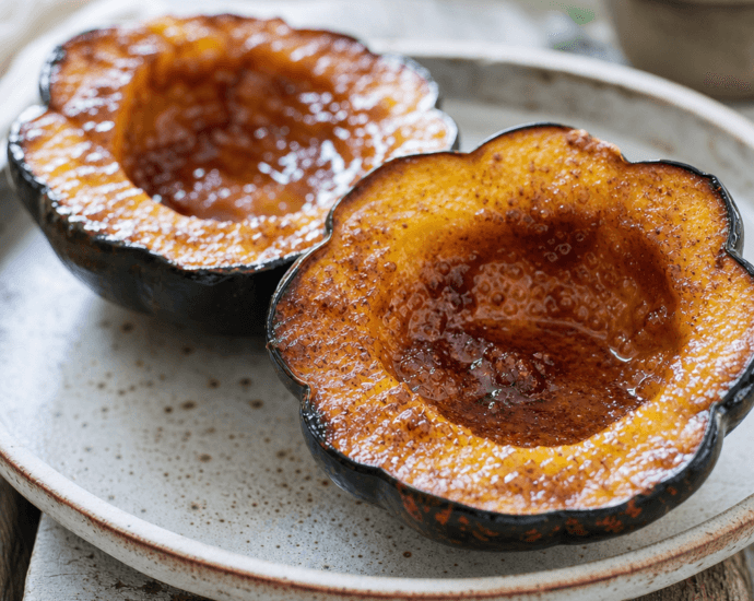 Cozy Baked Acorn Squash with Sweet Brown Sugar