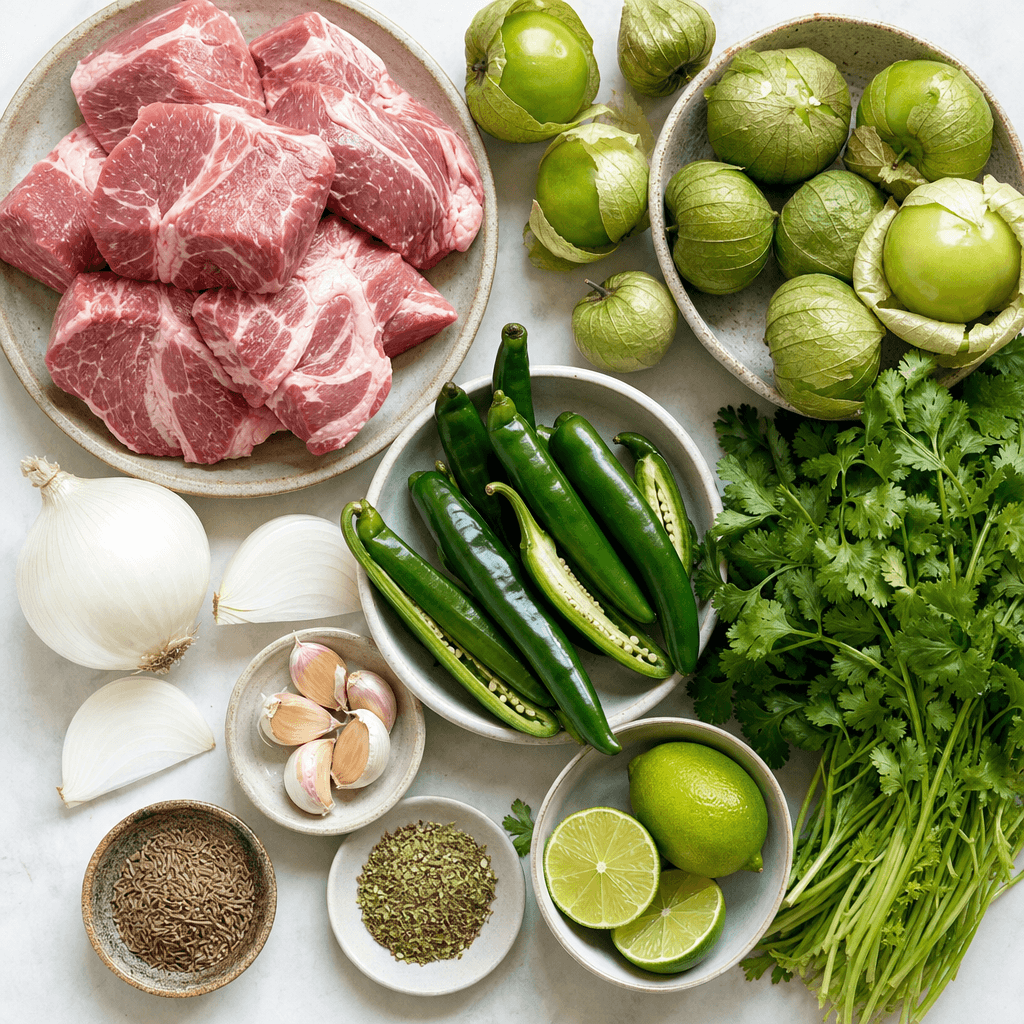 Hearty Instant Pot Chili Verde Recipe ingredients