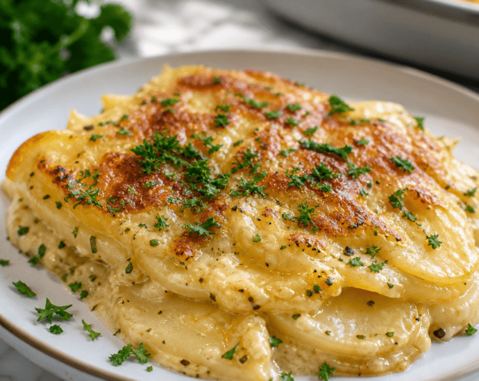 Creamy Parmesan Herb Scalloped Potatoes