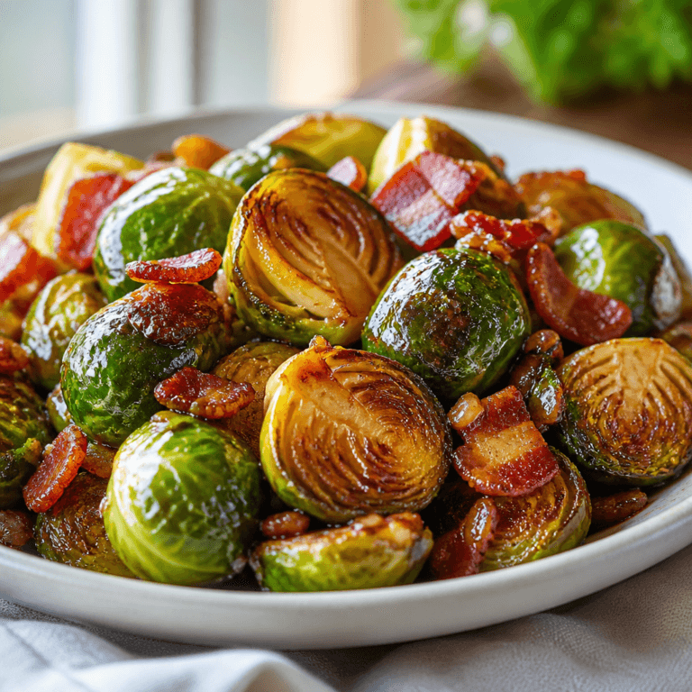 Brussels Sprouts with Bacon and Honey Glaze
