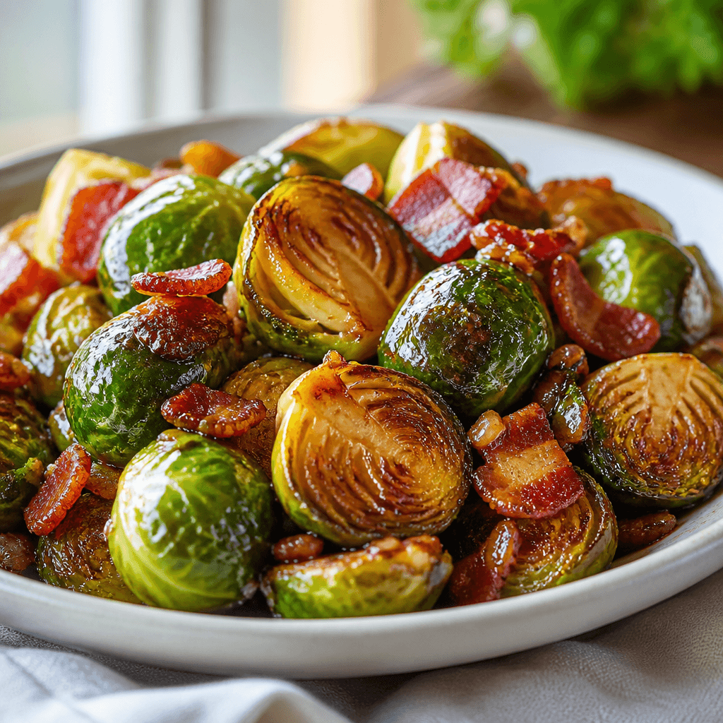 Brussels Sprouts with Bacon and Honey Glaze