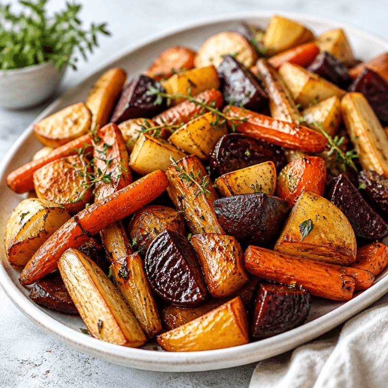 Balsamic Roasted Root Vegetables