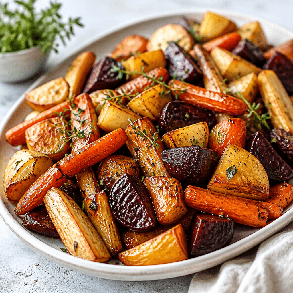 Balsamic Roasted Root Vegetables
