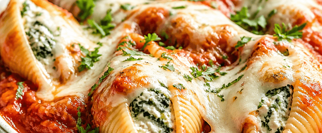Spinach and Ricotta Stuffed Shells