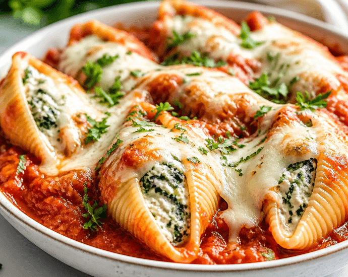 Spinach and Ricotta Stuffed Shells
