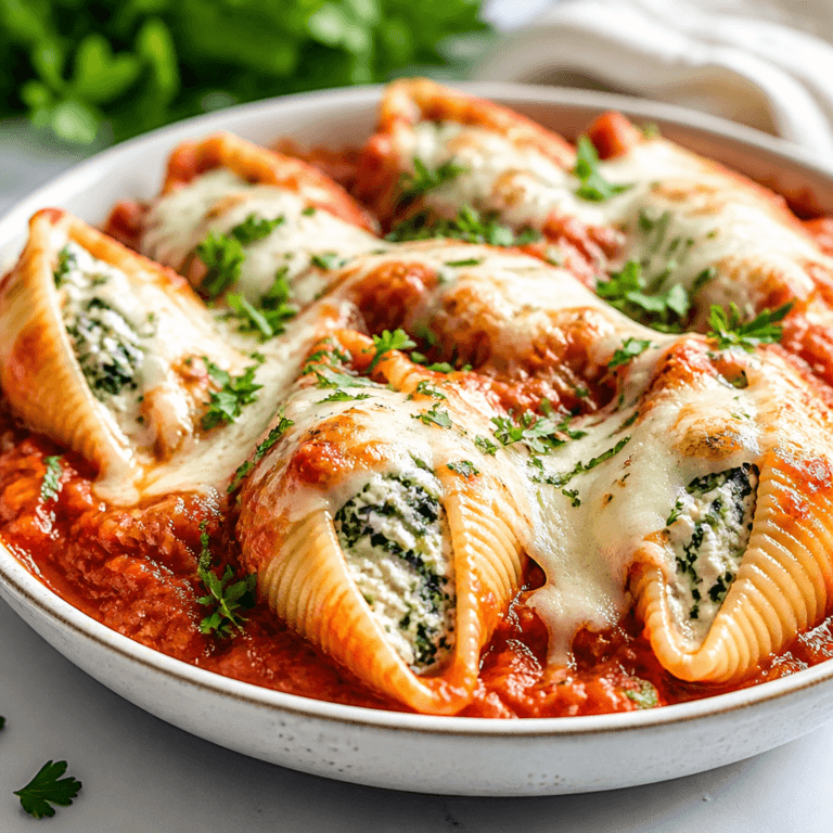 Spinach and Ricotta Stuffed Shells