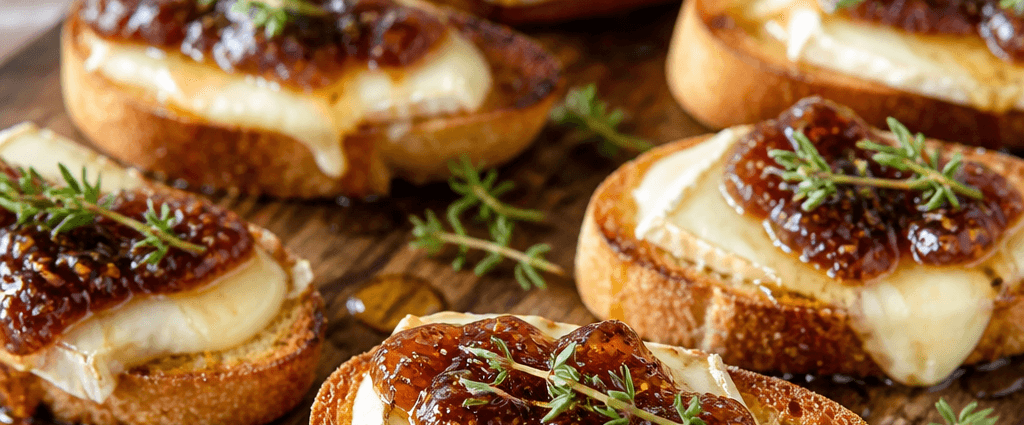 Baked Brie with Fig Jam Crostini