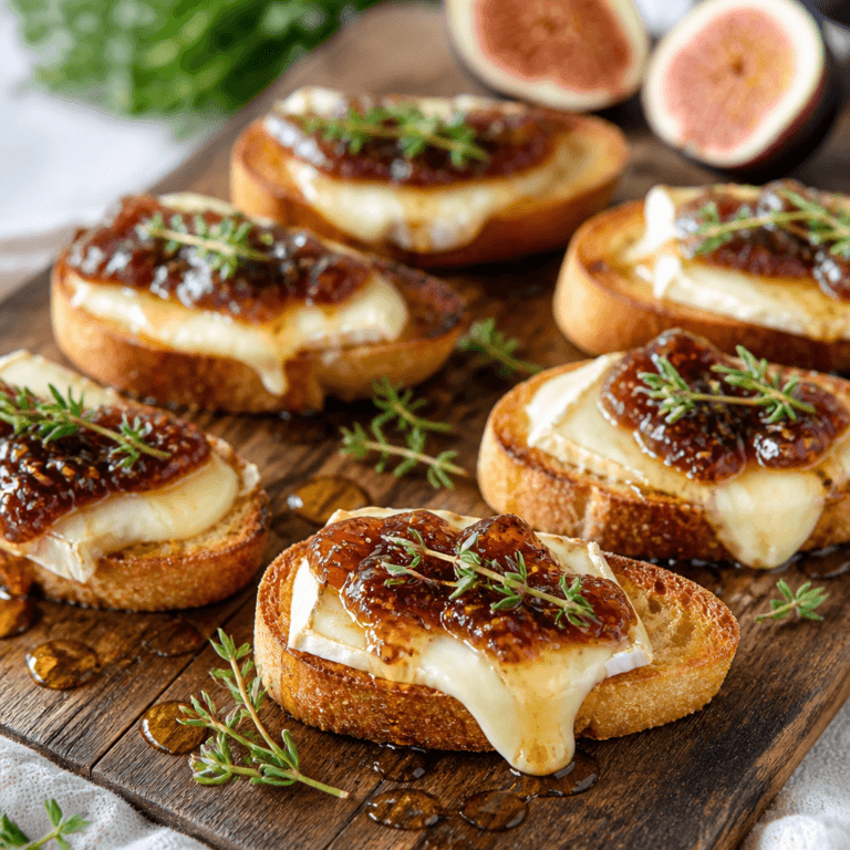 Baked Brie with Fig Jam Crostini