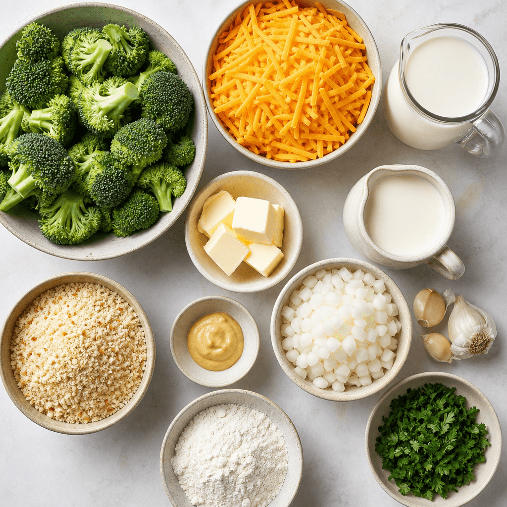 Broccoli Cheese Casserole ingredients