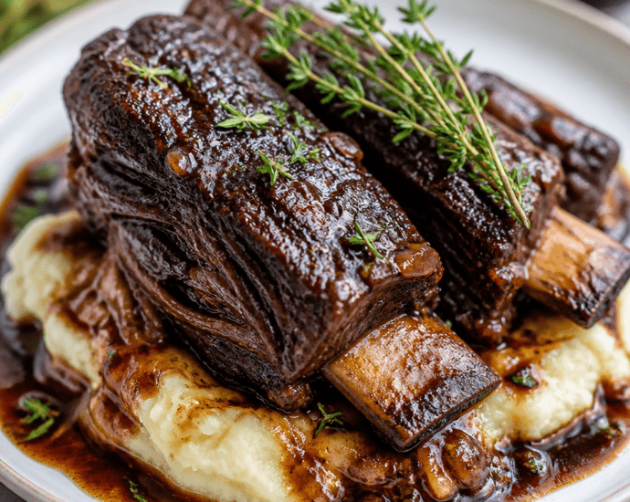 Braised Short Ribs with Red Wine and Thyme