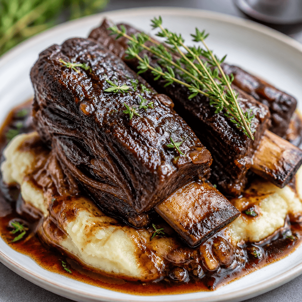 Braised Short Ribs with Red Wine and Thyme
