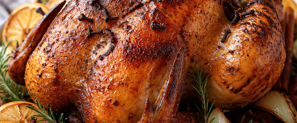 Cinnamon and Clove Spiced Roast Chicken