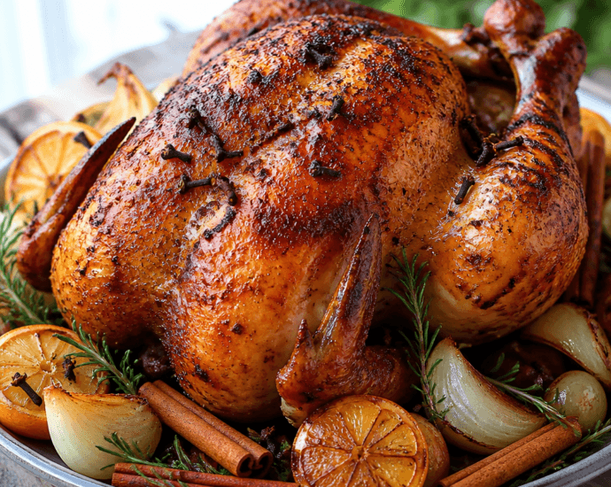 Cinnamon and Clove Spiced Roast Chicken