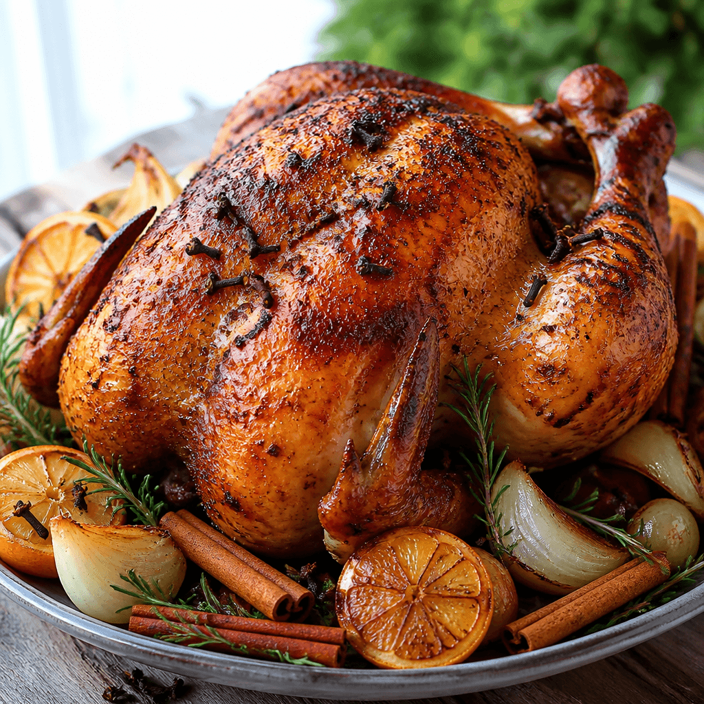 Cinnamon and Clove Spiced Roast Chicken