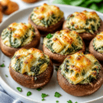 Spinach and Artichoke Stuffed Mushrooms