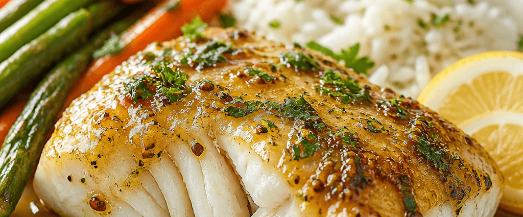 Maple Dijon Baked Cod