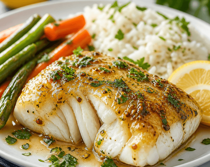 Maple Dijon Baked Cod