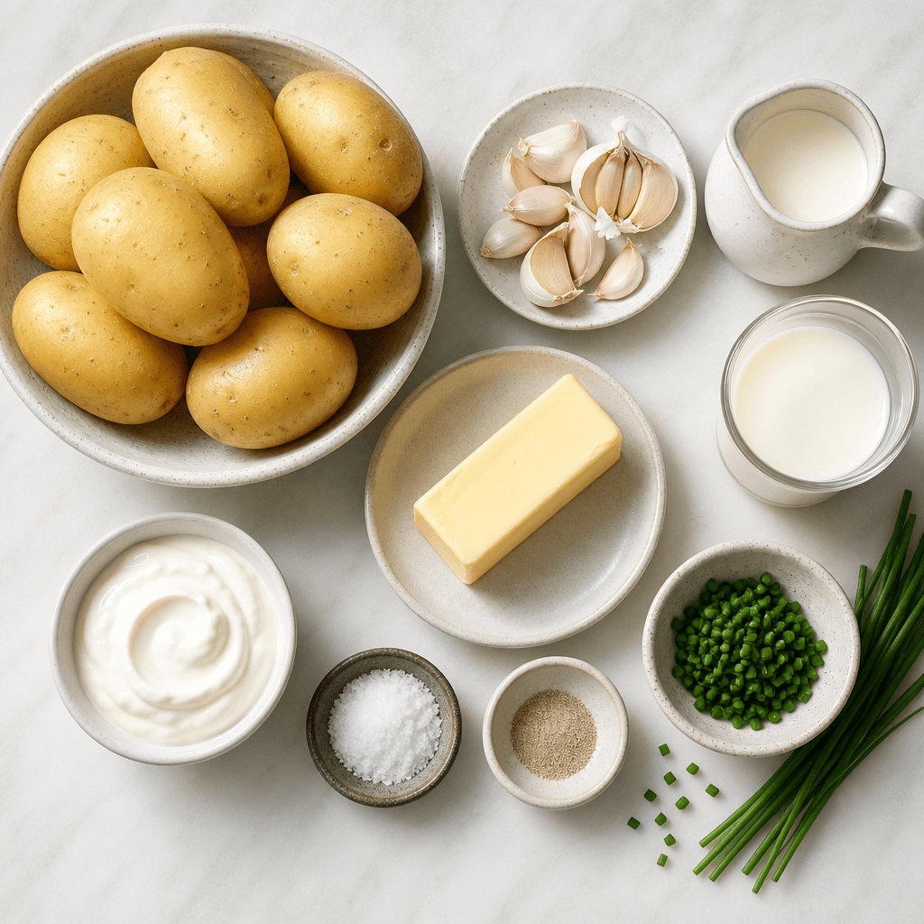 Brown Butter Garlic Mashed Potatoes ingredients
