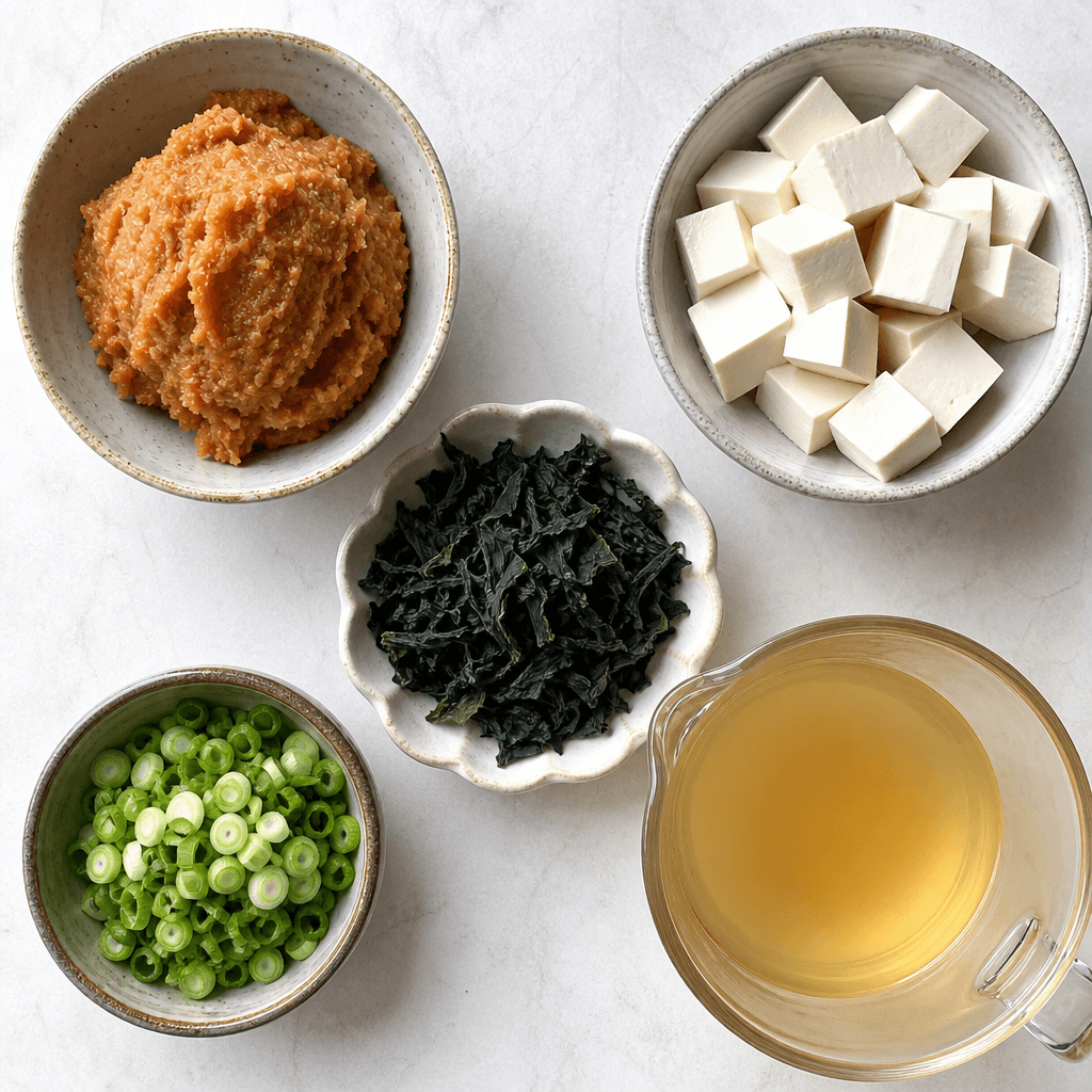 Cozy Miso Soup ingredients
