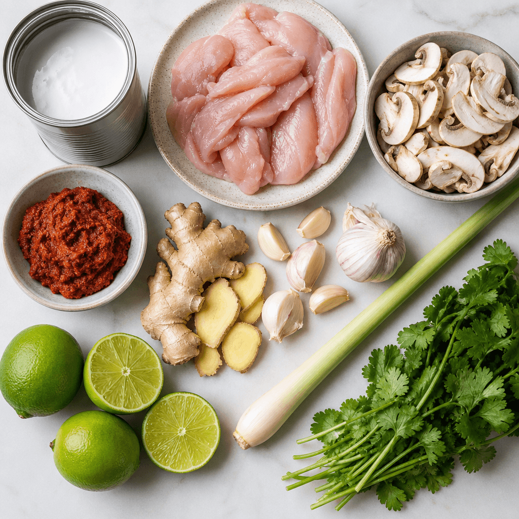 Creamy Instant Pot Thai Coconut Soup ingredients