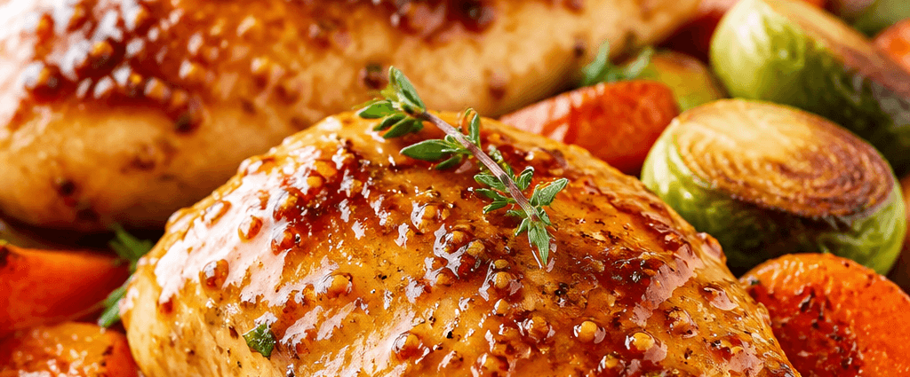 Savory Honey Mustard Glazed Chicken