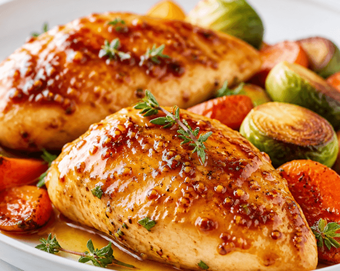 Savory Honey Mustard Glazed Chicken